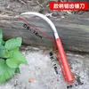 Foice Pequena de Aço Inoxidável para Cortar Grama e Capinar, Faca Agrícola Serrilhada para Cortar Alho-Poró, Foice Pequena Multifuncional de Dentes Finos para Cortar Trigo e Grama