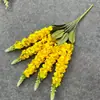 Vendas diretas do fabricante para comércio exterior: Jacinto artificial de 5 galhos e grama de peixe dourado no atacado, flores artificiais, buquês de flores de seda para decoração de casa e casamento