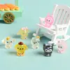 Resina Luminosa Mini Kuromi Sanrio Lindo Accesorios para Joyería DIY Decoración de Escritorio y Coche Pequeños Adornos