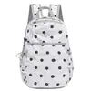 Mochila de Estilo Coreano Ins de Lunares de Alto Valor Transfronteriza para Estudiantes de Commuting Doble Hombro Ligera Versátil Linda Mochila Escolar para Niña