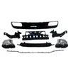 Adecuado para Mercedes-Benz Clase C W205 19 Modelo Deportivo Doble Cuatro Puertas Modificado Kit de Contorno de Labio Trasero y Garganta de Escape AMG C63