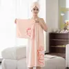 Saia de Banho Personalizada para Mulheres, Toalha de Banho de Veludo Coral que Envolve o Corpo Inteiro, Pode Ser Usada em Casa para o Banho, Saia Envolvente de Beleza para o Verão, Venda por Atacado de Fábrica