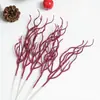 Árbol de Navidad artificial de 35 cm con ramas con purpurina y polvo dorado, ramas brillantes, ramas secas, piñas y ramas de Navidad DIY para decoración de mesa