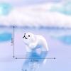 Oso Polar Animal Estéreo Lindo Pasador Accesorios para el Cabello Paisajismo Micro Paisaje Pequeños Adornos Resina DIY Accesorios para Joyería