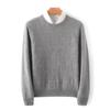 Suéter de lana para hombre suéter de cuello redondo otoño e invierno manga larga jersey trenzado de rombos casual suéter de cachemira para hombre grueso