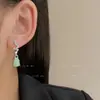 Novos Brincos de Cabacinha Imitando Jade Estilo Chinês Personalidade de Nicho Geométricos Irregulares Torcidos Brincos Estilo Nacional para Mulheres