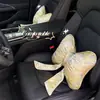 2026 Nuevo Modelo Reposacabezas y Soporte Lumbar para Coche, Nueva Almohada Decorativa Creativa para Coche Estilo Chino con Lazo y Cinta, Cojín para Coche