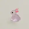 Creativo Miniatura Estéreo Dibujos Animados Conejo Luminoso Animal Resina Hecho a Mano DIY Joyería Micro Paisaje Adornos Estéreo