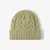 Gorro de punto para hombre y mujer, otoño e invierno, mezcla de lana y acrílico, con borde enrollado, a prueba de viento, cálido y plegable, adecuado para ir al trabajo
