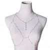 Corrente de Corpo Europeia e Americana Corrente de Pescoço Colar Bodychain Sexy Bikini Corrente de Clavícula Acessórios para Costas
