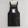 Avental Fresco e Simples para Trabalho em Catering, Roupa de Trabalho à Prova de Salpicos com Impressão de Logotipo, Desenho Animado Moderno, Avental de Cintura para Uso Doméstico para Homens e Mulheres