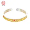 Pulseira de Borboleta Esmaltada com Coração Dourado em Prata Pura 999.9 Pulseira de Prata Tendência Nacional Deusa Presente para Namorada