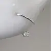 Brincos Yinjia S999 Prata Esterlina de Alto Valor Linha Geométrica Diamante Único Brincos Versáteis Minimalistas de Design de Nicho de Luxo Leve