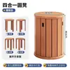 Los taburetes de madera maciza se pueden apilar para uso doméstico, usar como taburetes apilables de combinación de almacenamiento, taburetes pequeños para restaurantes y como taburetes de repuesto para invitados en la mesa de centro.