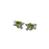 Pendientes de Peridoto Natural Transfronterizos de Amazon Plata S925 Piedra Principal 6*6 Joyería de Lujo Ventas Directas de Fábrica