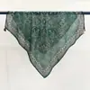 Bufanda JM Exótica Retro Paisley, Algodón-Lino Ligero con Borlas, Transpirable, Elegante, Chal Puntiagudo