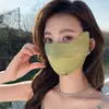 Mascarilla Protectora Solar de Verano Transpirable Estéreo para Montar al Aire Libre Protección UV en el Ángulo de los Ojos Mascarilla Jacquard Estilo Guofeng para Mujeres