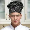 Chapéu de chef de hotel loja de bolos de cozinha fábrica de macarrão e alimentos chapéu de tecido para homens e mulheres chapéu de trabalho chapéu de cogumelo plissado Branco