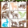 Ventas Directas de Fábrica Plantillas de Pintura de Animales Plantillas Huecas para Talla de Mascotas Águila Oso Ciervo Decoración de Arte de Pared Venta al por Mayor Transfronteriza