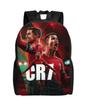 Mochila Messi Mundial de Fútbol Alrededores Mochila Escolar para Estudiantes Gran Capacidad Poliéster Mochila Reductora de Carga Bolsa para Computadora Dibujos Animados