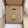 [Aço titânio] flor de zircônio completo luxo leve elegante corrente de zircônio para clavícula pequena ins celebridade da internet retrô colar de aço titânio para mulheres