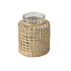 Novo Vaso de Malha Puro Tecido à Mão Criativa Capa de Malha Protetora Tecida com Palha Decoração de Casa Vaso de Vidro com Fio de Papel