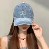 Gorra de Béisbol Lavada con Tinte de Corbata Estilo Coreano Retro Americano Bordado de Letras para Mujer Visera Desgastada Sombrero para el Sol para Hombre de Ruiya