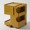 Mesita de noche nórdica con armario de almacenamiento giratorio de 360 grados, carrito móvil, cajón de dormitorio vintage moderno