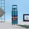 Chaleira espacial portátil minimalista transfronteiriça, copo com isolamento a vácuo de aço inoxidável 304, garrafa de água esportiva portátil para caminhada ao ar livre