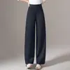 Pantalones rectos curvos para mujer, nuevo modelo primavera y otoño 2026, color café marrón, estilo old money, casual retro, pantalones banana petite