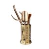 Tubo para Juego de Té de Latón Gentleman Seis Piezas Tubo de Almacenamiento para Té Kung Fu Hogar Interior Jarrón Aromático Adornos