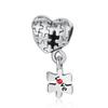 Serie de sartenes Nuevo amor amor agujero grande aleación de zinc colgante liso plateado cuentas sueltas AliExpress deseo venta caliente fábrica