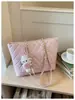 Nova Bolsa Elegante com Padrão de Losangos de Grande Capacidade para Mulheres, Nova Bolsa de Ombro Versátil para o Dia a Dia, Bolsa Tote para Sair para o Trabalho