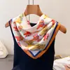 Pañuelo Cuadrado Estampado de Imitación Seda, Infantil y Energético, Pañuelo de Cuello Versátil y de Alta Gama, Pañuelo Cuadrado Pequeño, Pañuelo para la Cabeza, Pañuelo de Seda, Bufanda para Mujer