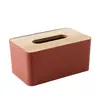 Caja de Pañuelos con Tapa de Madera para Hogar, Escritorio, Rectangular, Hotel, Mesa de Café, Mesa de Comedor, Caja de Papel, Impresión de Logo