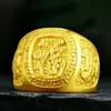 [agarra] Anillo de Oro Auténtico para Hombre Lleno de Bendición Anillo Dominante para Hombre Modelo de Moda para Novio