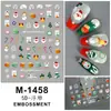 Novos Adesivos 5D Embossados para Nail Art Adesivos de Natal Boneco de Neve Floco de Neve Papai Noel Desenho Animado Estéreo Adesivos Adesivos para Unhas