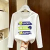 Camiseta Infantil de Manga Larga con Estampado de Dibujos Animados 2026, Camiseta Básica de Algodón Puro para Niños de Primavera y Otoño