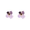 Aretes de Flor de Cristal Morado con Aguja de Plata S925 2023 Nueva Moda Tendencia Celebridad de Internet Más Fáciles de Combinar Aretes de Temperamento para Mujer
