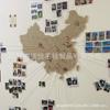 Fieltro Mapa Fondo de Pared Estilo Instagram Sala de Estar Estilo Industrial Sala de Conferencias Pegatinas Decorativas de Pared Estilo Ins