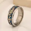 Acero de Titanio para Hombre de Gama Alta Venta Caliente Transfronteriza Anillo Retro Dragón Chino Joyería de Acero Inoxidable Dragón Chino Joyería de Mano Venta al por Mayor
