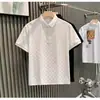 Camisa Polo de Manga Corta para Hombre Verano 2025, Casual de Negocios de Alta Gama, Camiseta Jacquard de Manga Media con Cuello
