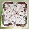 Lenço de Seda 90cm para Mulheres, Lenço Quadrado de Cetim com Toque de Luxo, Versátil Moda Coreana Lenço de Pescoço Profissional, Touca, Xale Estampado Vintage