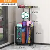 Cesta de Almacenamiento para Esterillas de Yoga, Estante de Almacenamiento para Equipos Deportivos y de Fitness en Casa, Estante de Almacenamiento Doméstico para Rellenar Espacios para Bádminton y Baloncesto