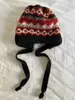 Bolsa Pequena para Afinar o Rosto Chapéu Balaclava de Uso Duplo para Mulheres, Gorro de Tricô Quente de Inverno com Proteção para Orelhas