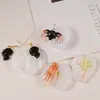 Molde de Silicona para Pendientes de Superficie de Espejo de Resina DIY Calavera de Halloween Mano Calabaza Araña Tronco de Árbol Hoja