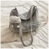 Bolsa Tote de Gran Capacidad 2024 Nuevo Lazo Plateado Bolso de Hombro de Moda Popular Bolso de Axila Bolso Cruzado para Viajes