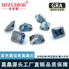 Azul Safira Profundo Radiante Moissanita Pedra Solta Retangular Lapidada Pedra Preciosa de Moissanita Fabricante Atacado Acessórios de Joalheria