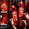 Decoraciones colgantes para manija de puerta del Año del Caballo 2026 para el Festival de Primavera, Decoraciones de Entrada de Año Nuevo, Arreglos Festivos para Sala de Estar, Adornos colgantes con el carácter de Fortuna