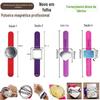 Cross-border Novo ímã Snap Ring pulseira Groove beleza maquiagem sucção magnética Pat Band cabeleireiro creme placa pulseira magnética